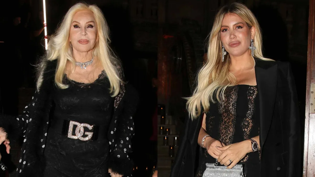 Encaje, brillos y animal print: los looks de Susana Giménez y Wanda Nara para Dolce & Gabbana