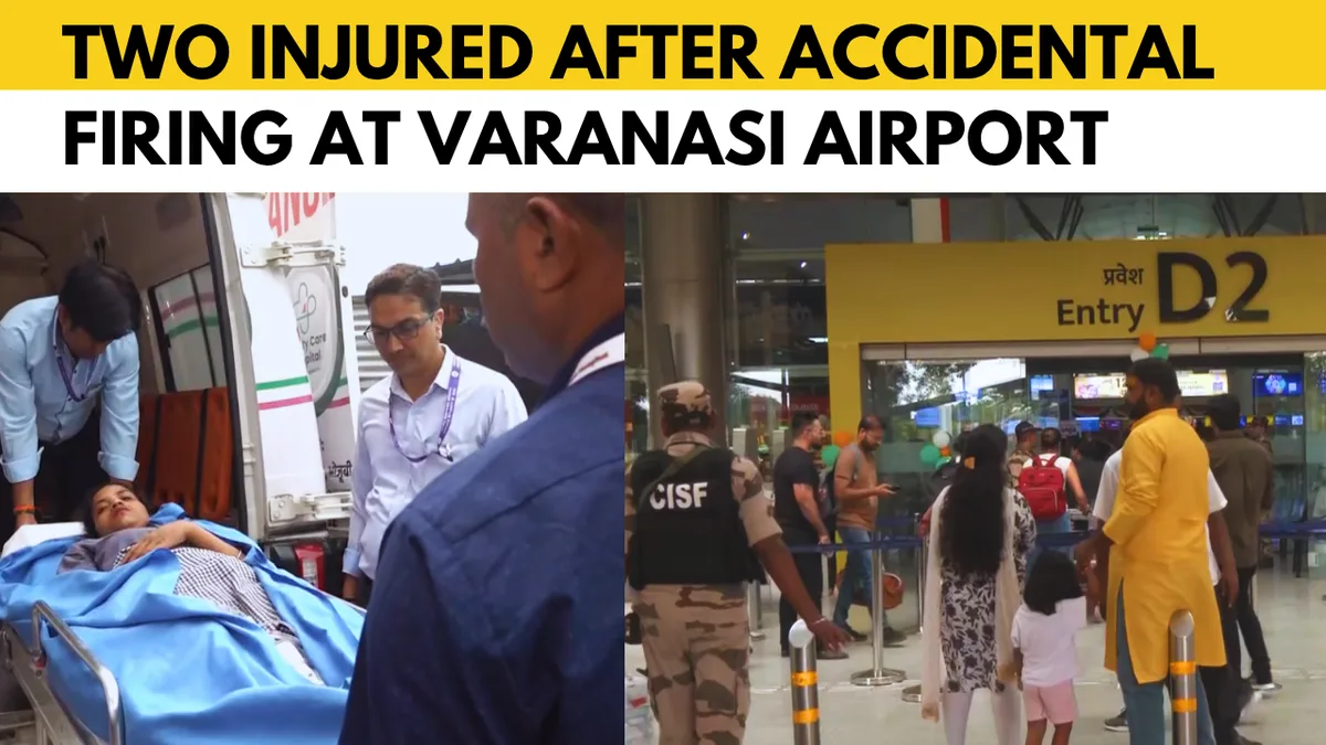Watch: Two injured after accidental firing at Varanasi Airport