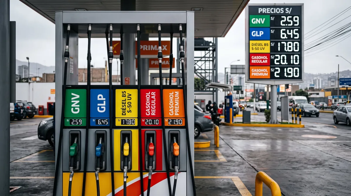 Precio del GNV, GLP, Diesel y gasolina en Perú para hoy, sábado 17 de abril de 2026