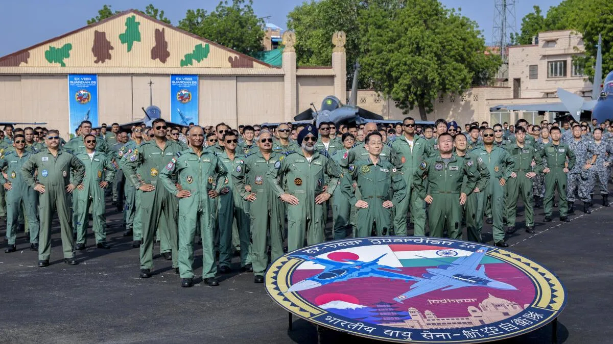 Watch: IAF chief A.P. Singh welcomes JASDF chief Gen Takehiro Morita in Jodhpur