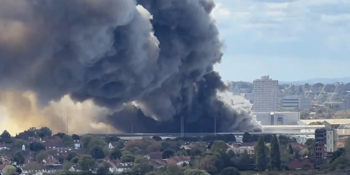 Neasden fire LIVE: 125 firefighters tackle huge blaze near Wembley Stadium as smoke billows across sky