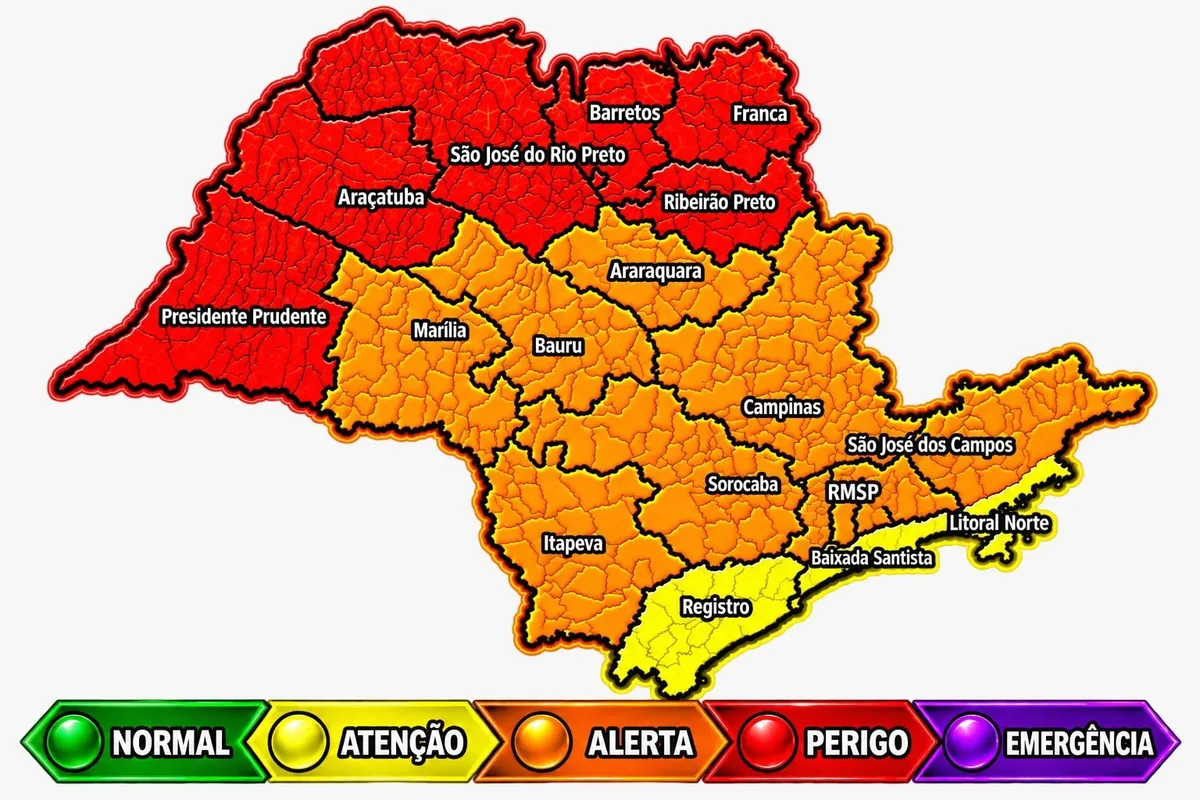 Umidade do ar pode cair a 20% e região de Piracicaba entra em alerta para risco de incêndios; veja recomendações