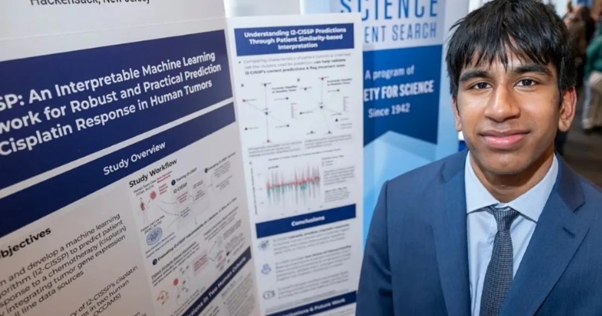 Estudiante de 18 años diseñó un modelo de IA para identificar la respuesta de tumores cancerígenos a la quimioterapia