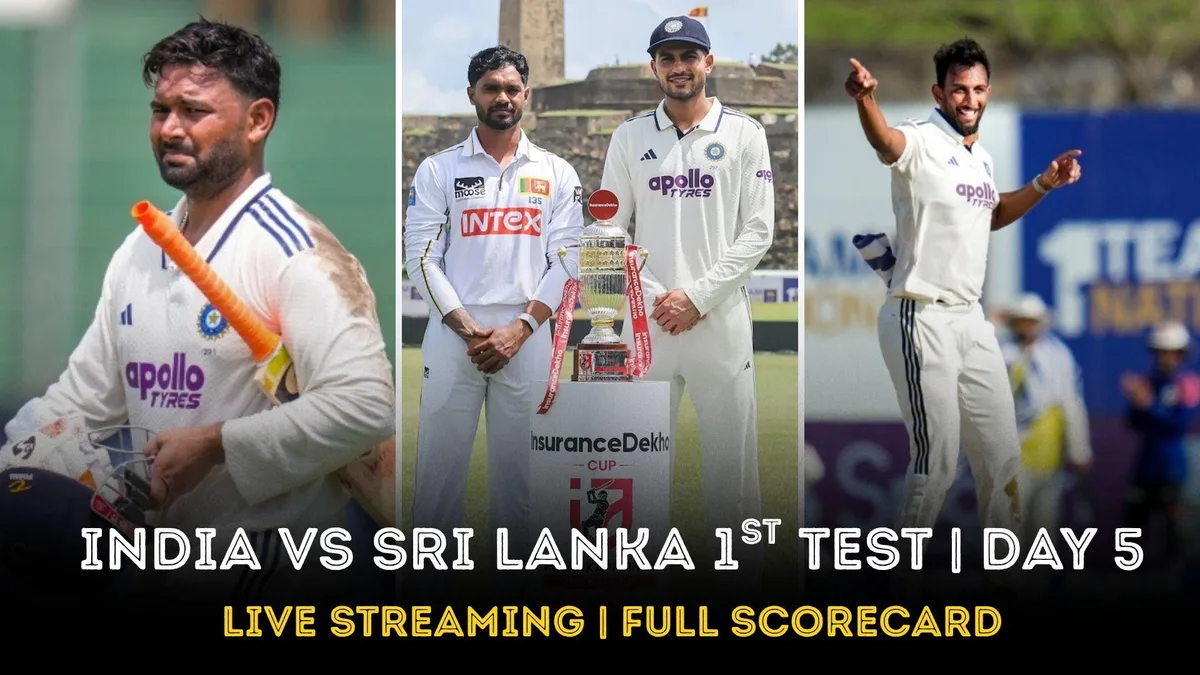 IND vs SL live streaming: Where to watch 1st Test Day 5 action live?
