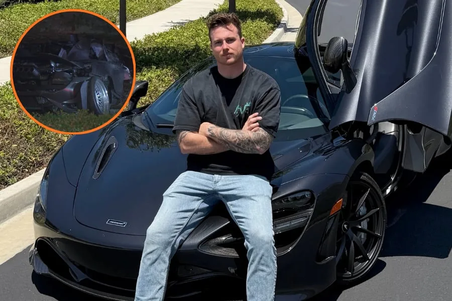 Impactante video: el influencer James Wehr murió en un accidente en el que su McLaren se incendió y se partió en dos