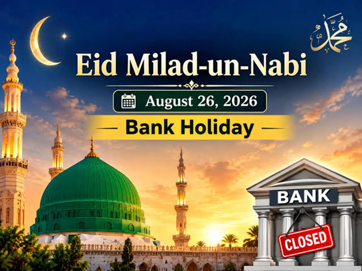 Eid Milad-un-Nabi 2026 Bank Holiday: Will banks be closed on Wednesday?