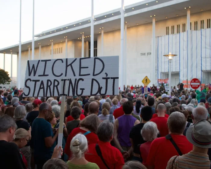 Thousands protest closure of the Kennedy Center amid fears Trump is set to demolish the institution