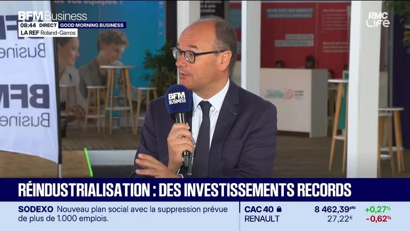 Sébastien Martin (ministre de l'Industrie) : Réindustrialisation, des investissements records - 27/08