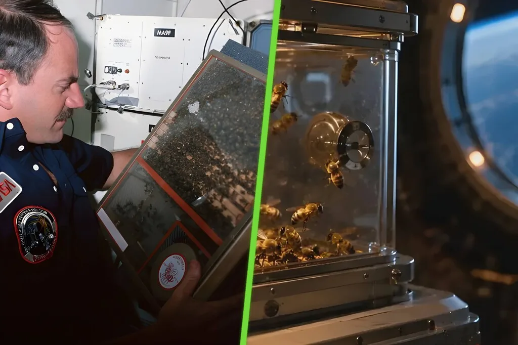 En 1984, la NASA envió 3301 abejas al espacio: siete días después construyeron 200 cm² de panal sin gravedad