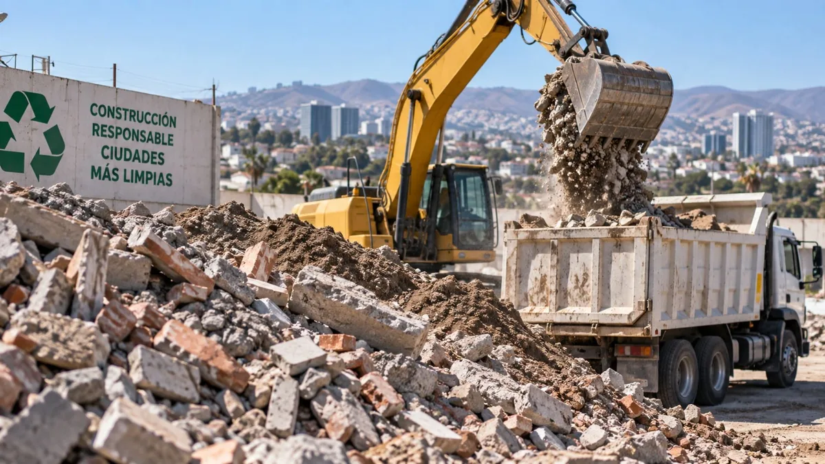 Proponen crear bancos de tiro legales en Tijuana para reciclar residuos de construcción y demolición