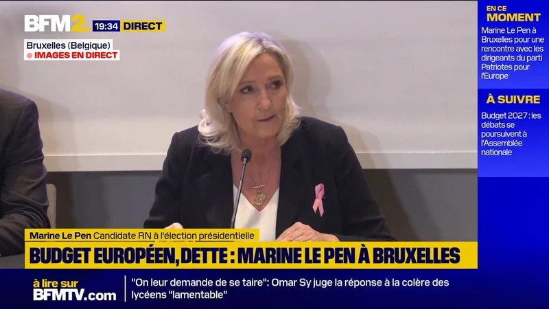 "Nous ne pouvons plus financer l'Ukraine", estime Marine Le Pen, candidate RN à l'élection présidentielle