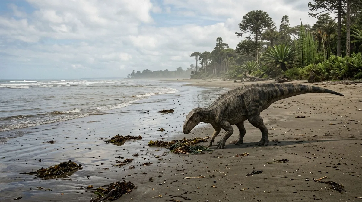 Dinossauros chegaram a praias antigas e encontraram alimento vindo do mar, revelam análises de dentes fósseis