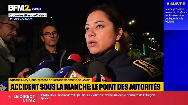 Tunnel sous la Manche: "Le minibus a heurté la navette au départ", déclare la sous-préfète de Calais, Agathe Cury