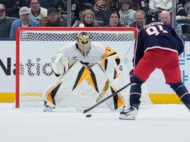 Kent Johnson scores lone goal in shootout to give Blue Jackets 3-2 win over Penguins