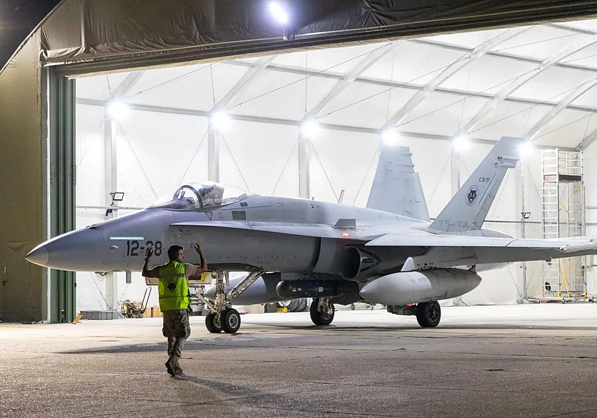 Dos F-18 españoles intervienen en Rumanía ante una potencial amenaza de drones rusos