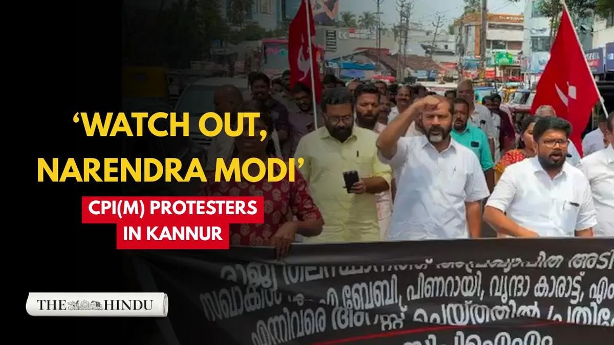 Watch: CPI(M) protests in Kerala’s Kannur over arrests of leaders and protesters in Delhi