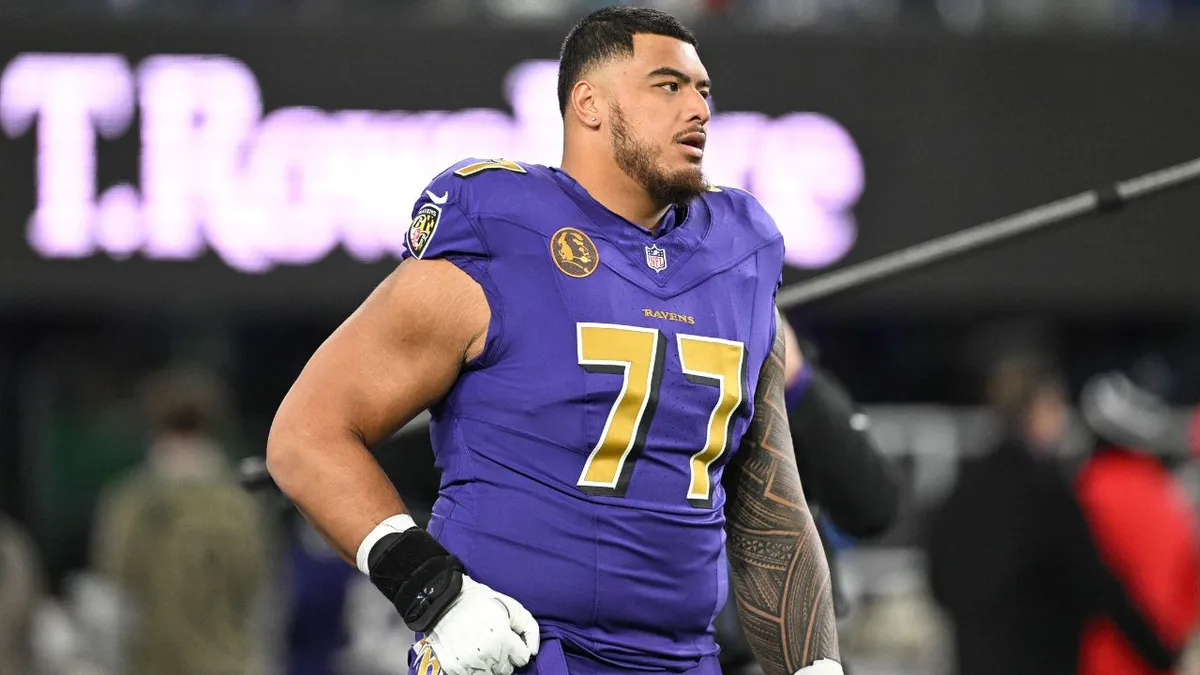 AP source: Jaguars acquiring guard Daniel Faalele from Giants for draft pick