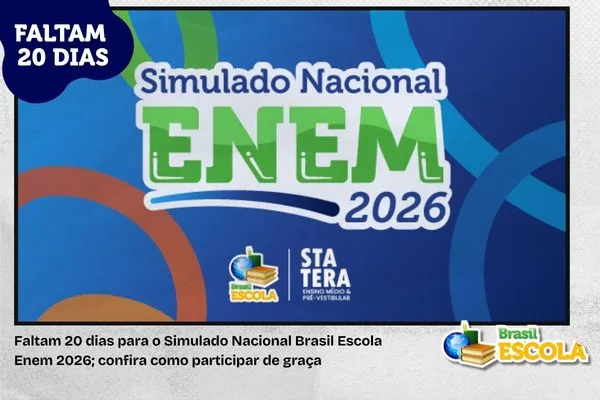 Enem 2026: simulado nacional e gratuito acontece em 20 dias