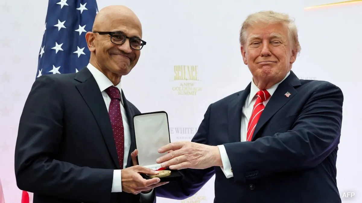 Trump Honours Microsoft CEO After Suspending Key Green Card Filing For Company