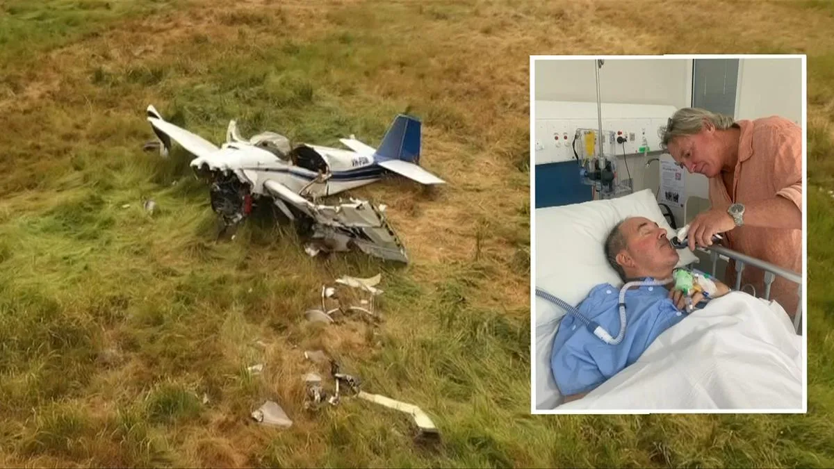 Thomas Murfett: Wife of experienced pilot details moment he crash-landed self-built plane in paddock