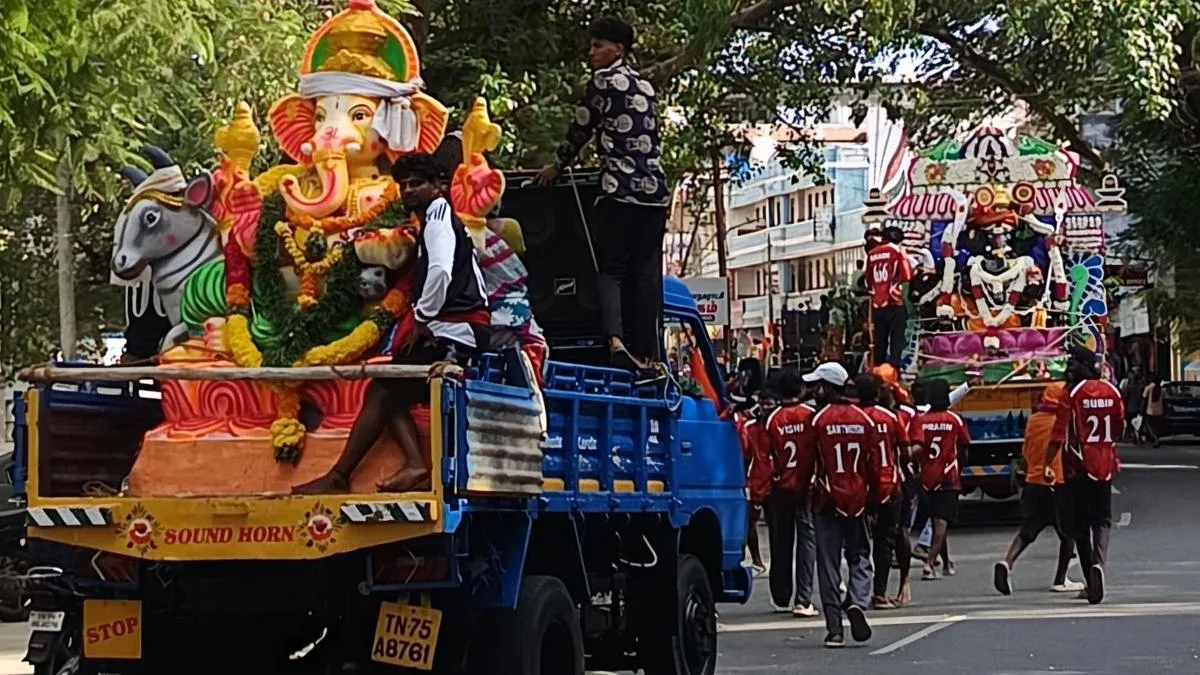 Hundreds of Vinayaka idols taken out in procession in Kanniyakumari