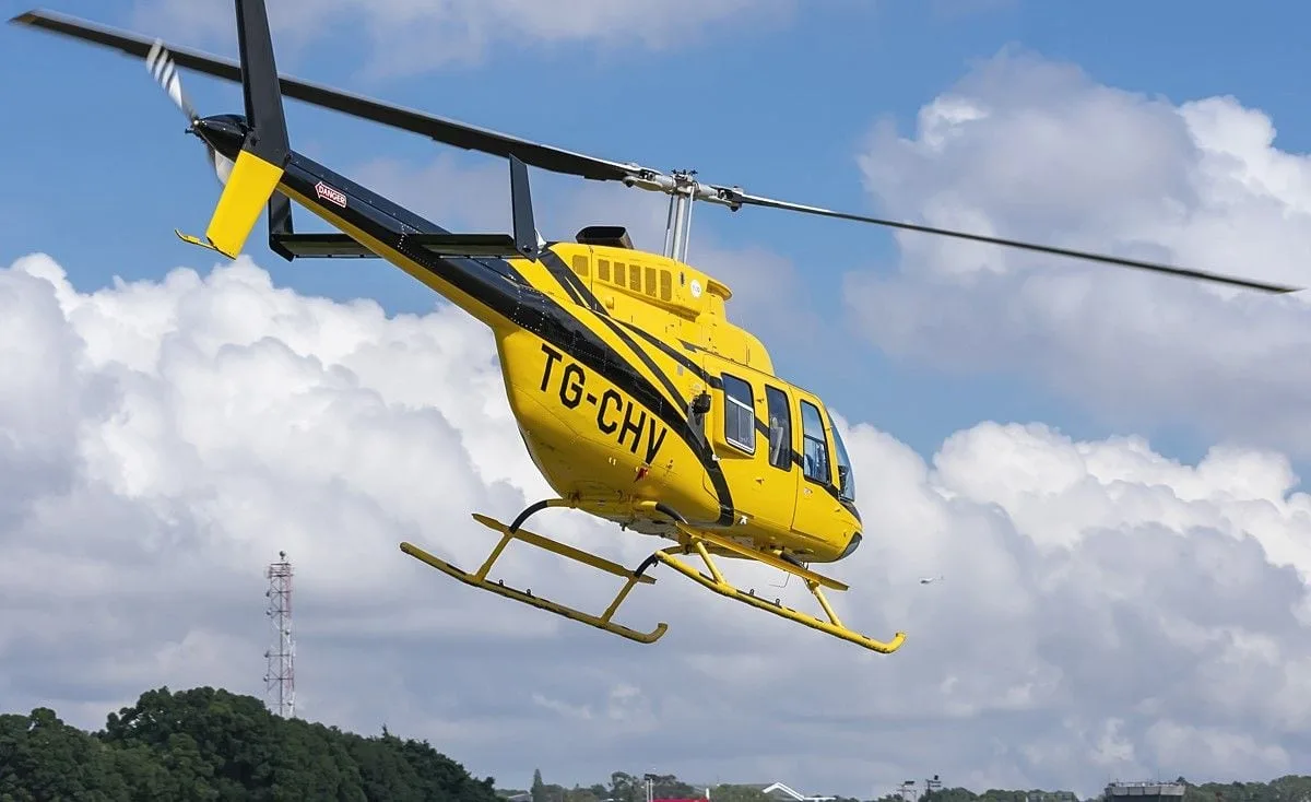 Se desplomó un helicóptero Long Ranger en Guatemala y el piloto salió ileso