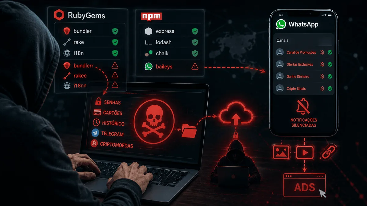 Falhas em catálogos de programação espalham vírus que rouba senhas e sequestra contas no WhatsApp