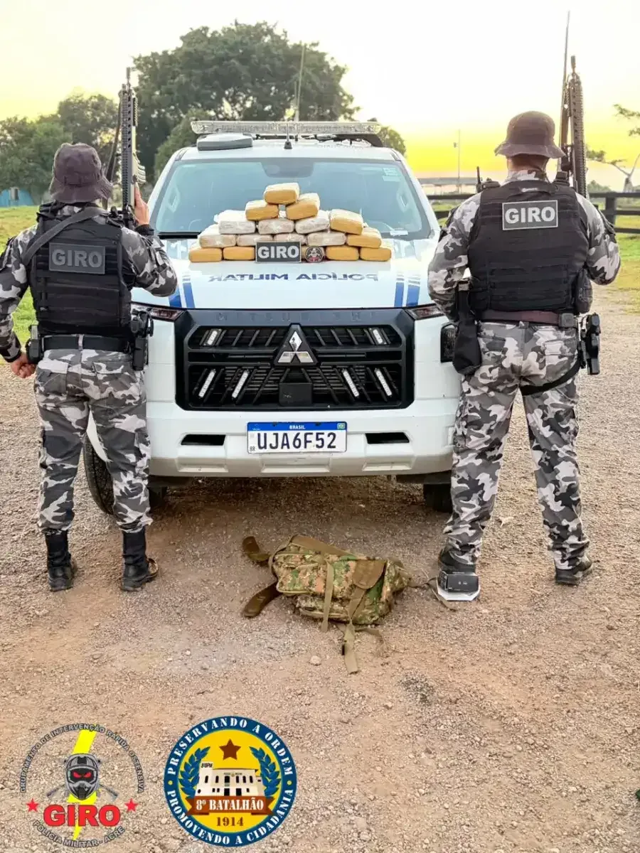 Dupla é presa com mais de 20 kg de maconha na BR-364