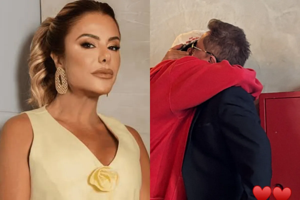 Poliana Rocha mostra Leonardo e Zé Felipe em momento de carinho