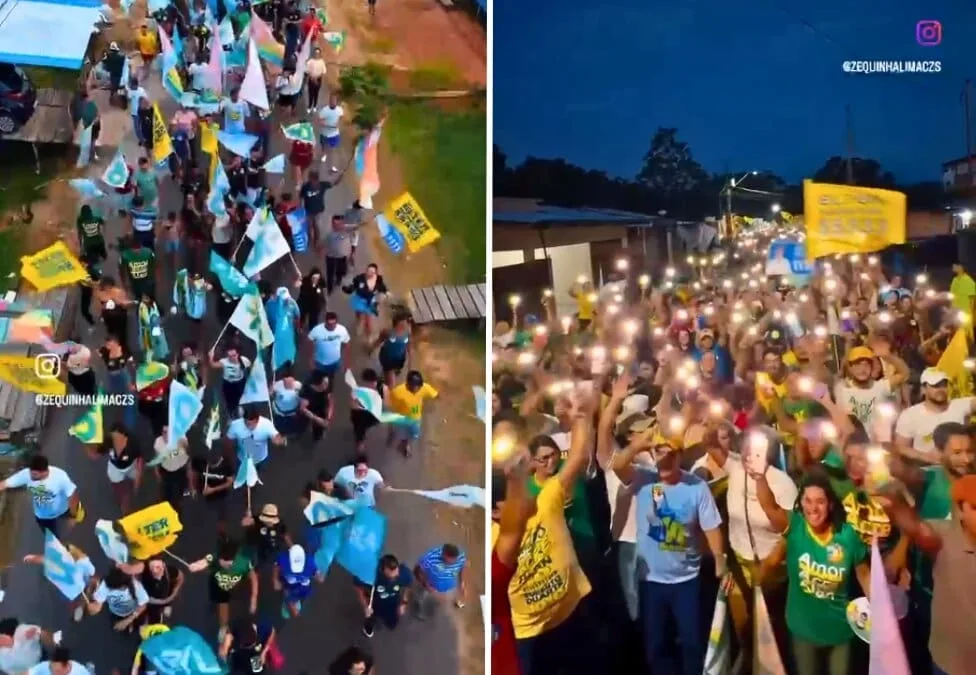 Galera do Alan Rick 10 toma as ruas do Miritizal em Cruzeiro do Sul
