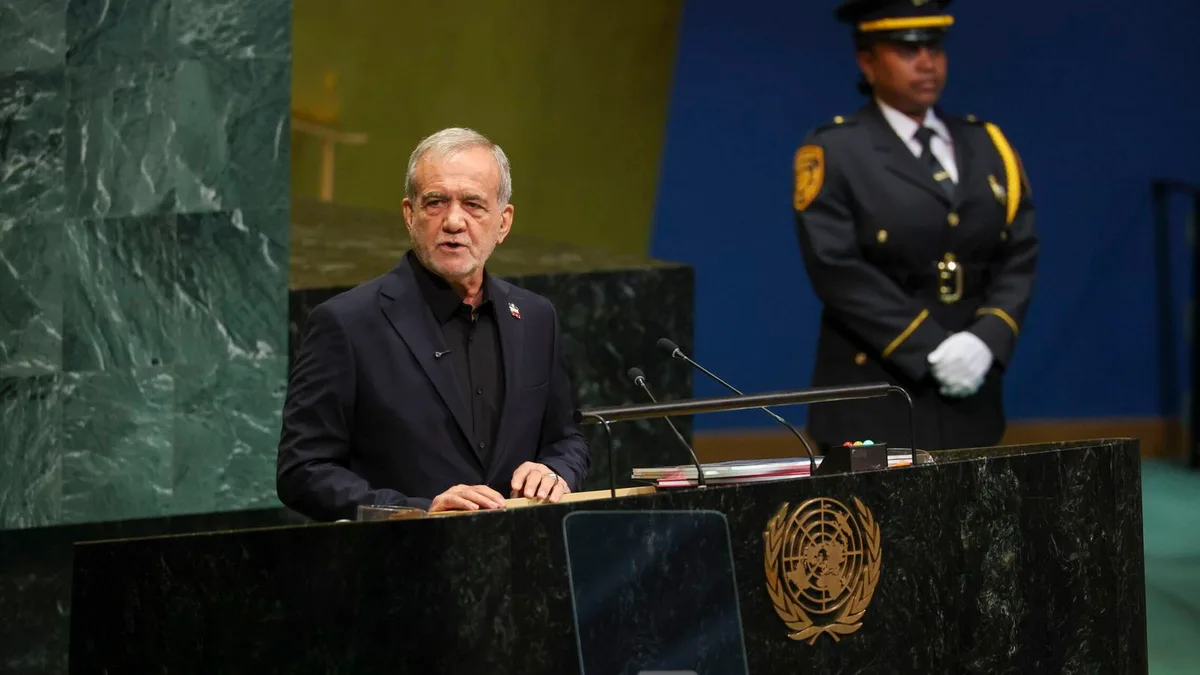 Pezeshkian acusa ante la ONU a Estados Unidos e Israel de terrorismo