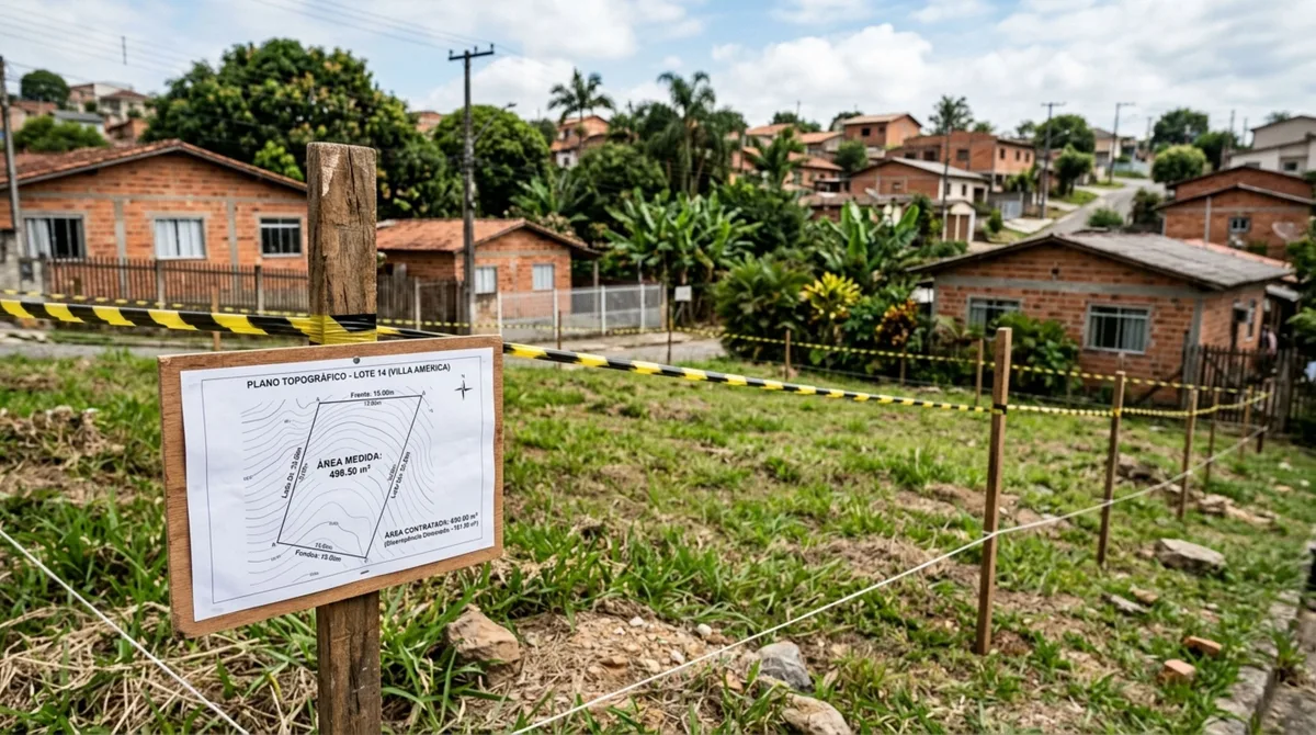 Família compra terreno anunciado com determinada metragem, contrata projeto da casa e só na topografia descobre que a área é menor, vendedor é procurado e comprador pode pedir abatimento ou desfazer negócio