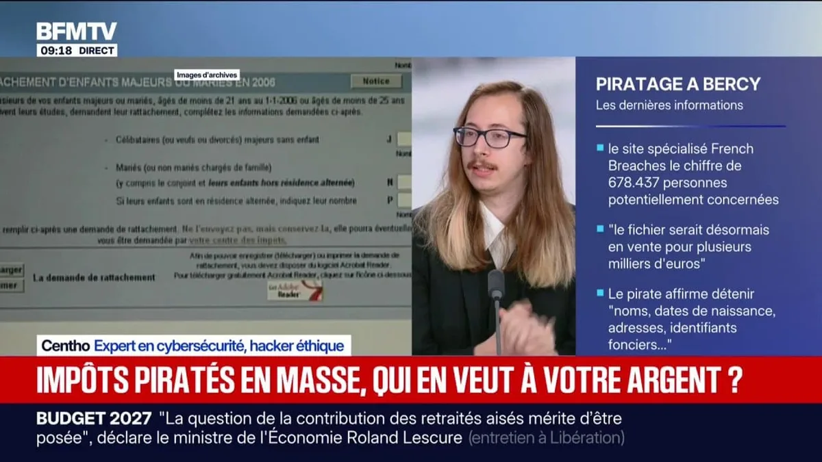 Cyberattaque de la plateforme des impôts: "On fonce droit dans le mur", déplore Centho, expert en cybersécurité