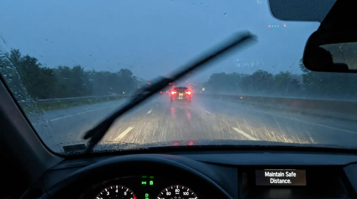 Motorista pode ser multado por ligar o pisca-alerta durante chuva forte e descobre que a luz não serve para dirigir devagar e com cautela nas ruas