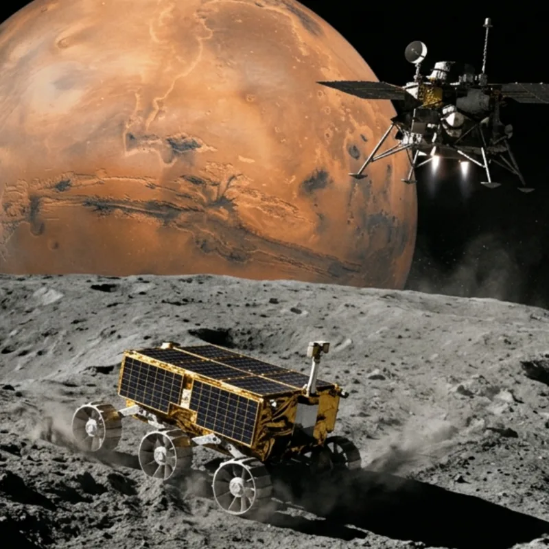 Actualité : Vous ne pèseriez que 40 grammes sur cette lune de Mars : la France et le Japon partent l'explorer le 19 octobre