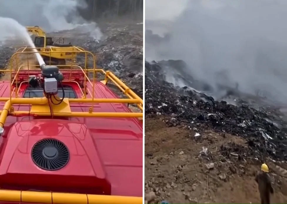 Fogo fora de controle! Incêndio há mais de 48 horas mobiliza até avião em Manaus