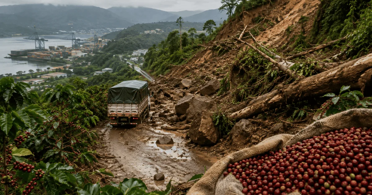 Exportações de café da Colômbia paralisam após terremoto