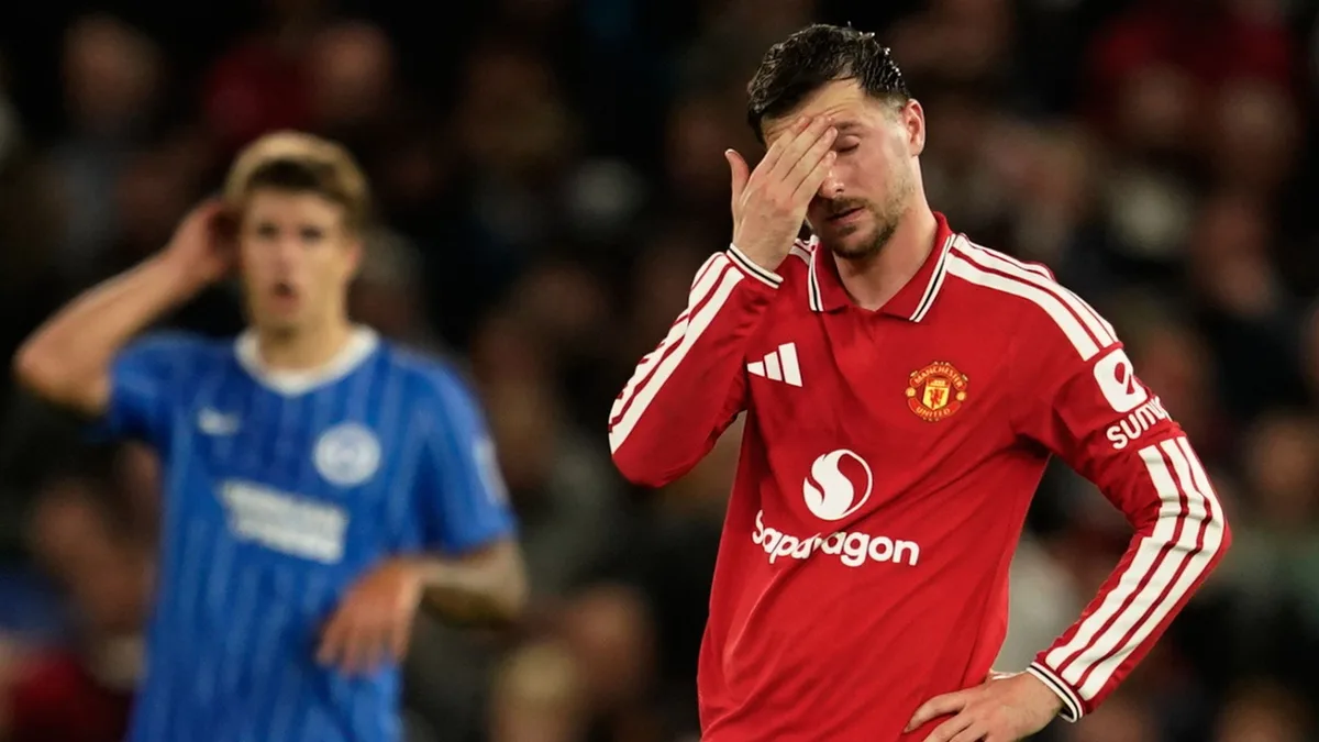 Man Utd collapse from 2-0 up to exit Carabao Cup to Brighton