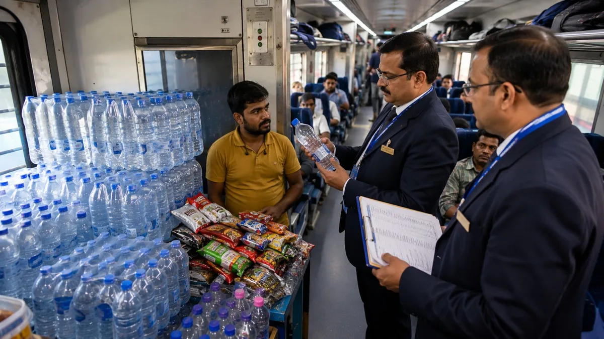 IRCTC cracks down on unauthorised water, food items on trains: Over 8,000 bottles seized
