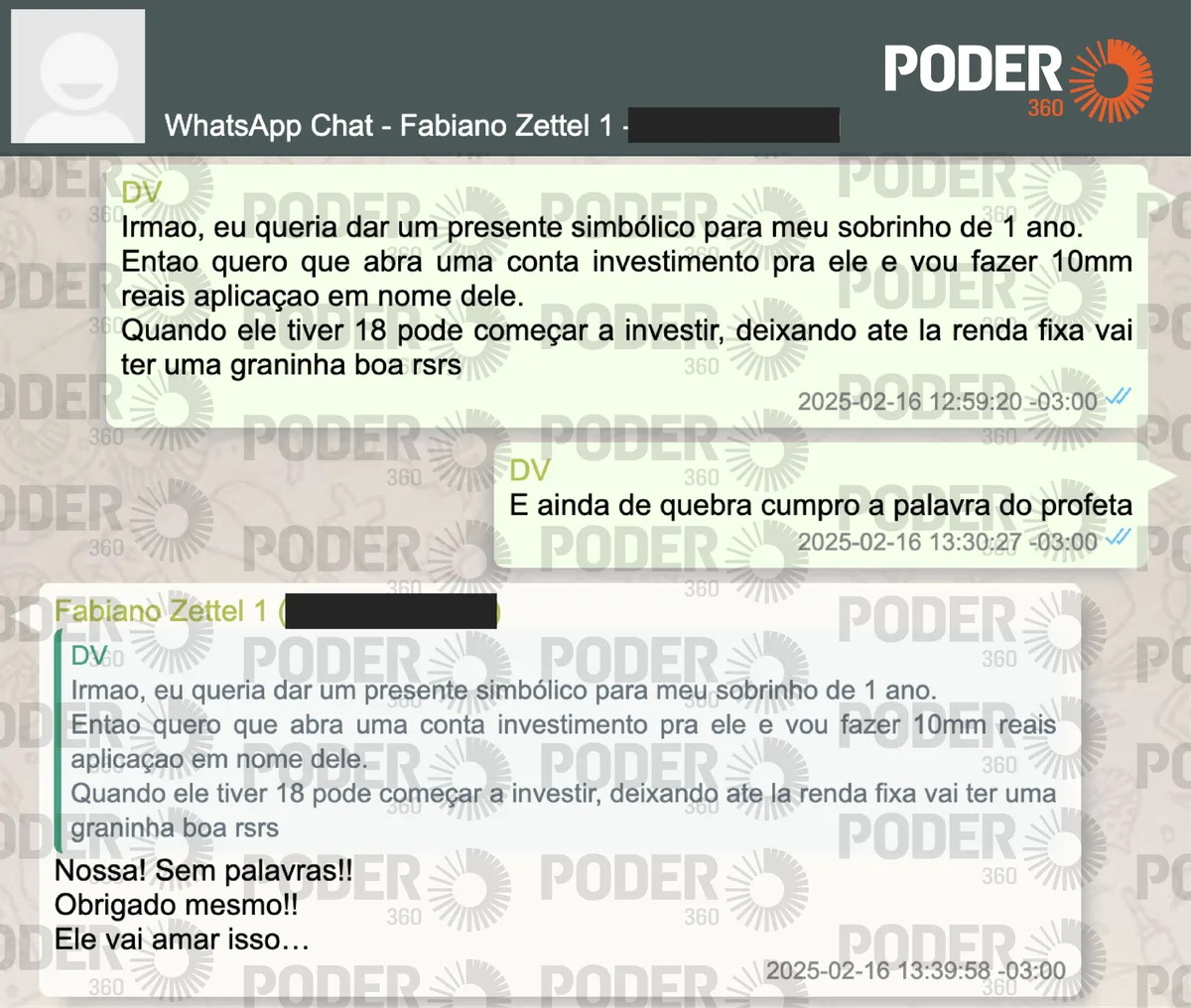 Vorcaro queria presentear sobrinho de 1 ano com R$ 10 milhões