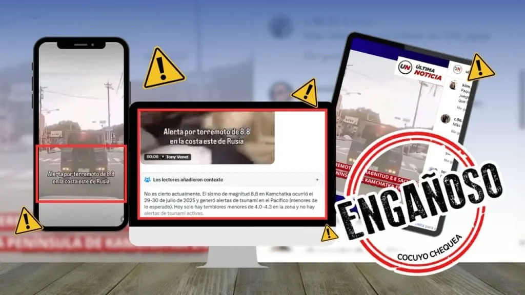 El terremoto en Rusia no ocurrió en agosto de 2026, como corre por redes sociales