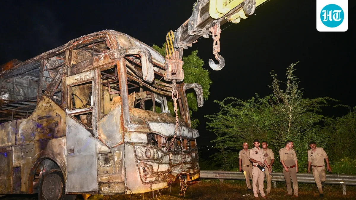 ‘Spoke to him at 10pm’: Greater Noida bus fire victims’ son searches for father