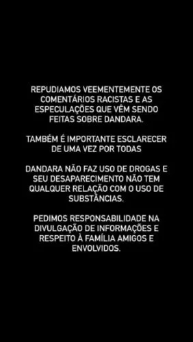 Dandara Couto: Família faz esclarecimento sobre o que teria levado ao desaparecimento da modelo e rebate ataques racistas Dandara Couto. (Foto: Divulgação)