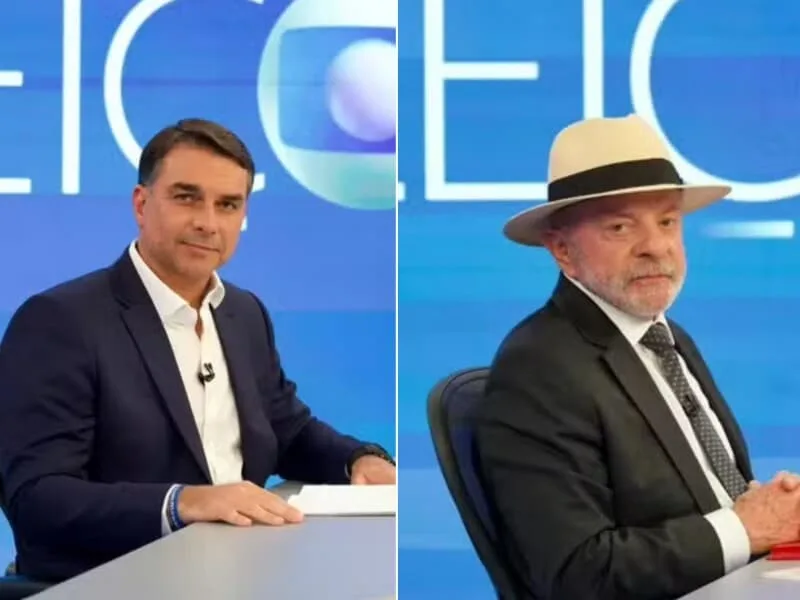 Flávio citou Lula 16 vezes na Globo; presidente não mencionou o rival