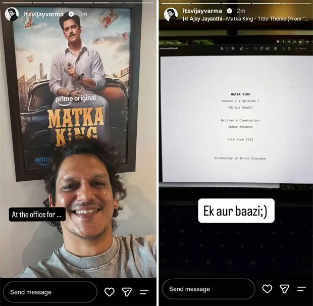 Vijay Varma announces Matka King season 2 with first episode script: "Ek aur baazi"