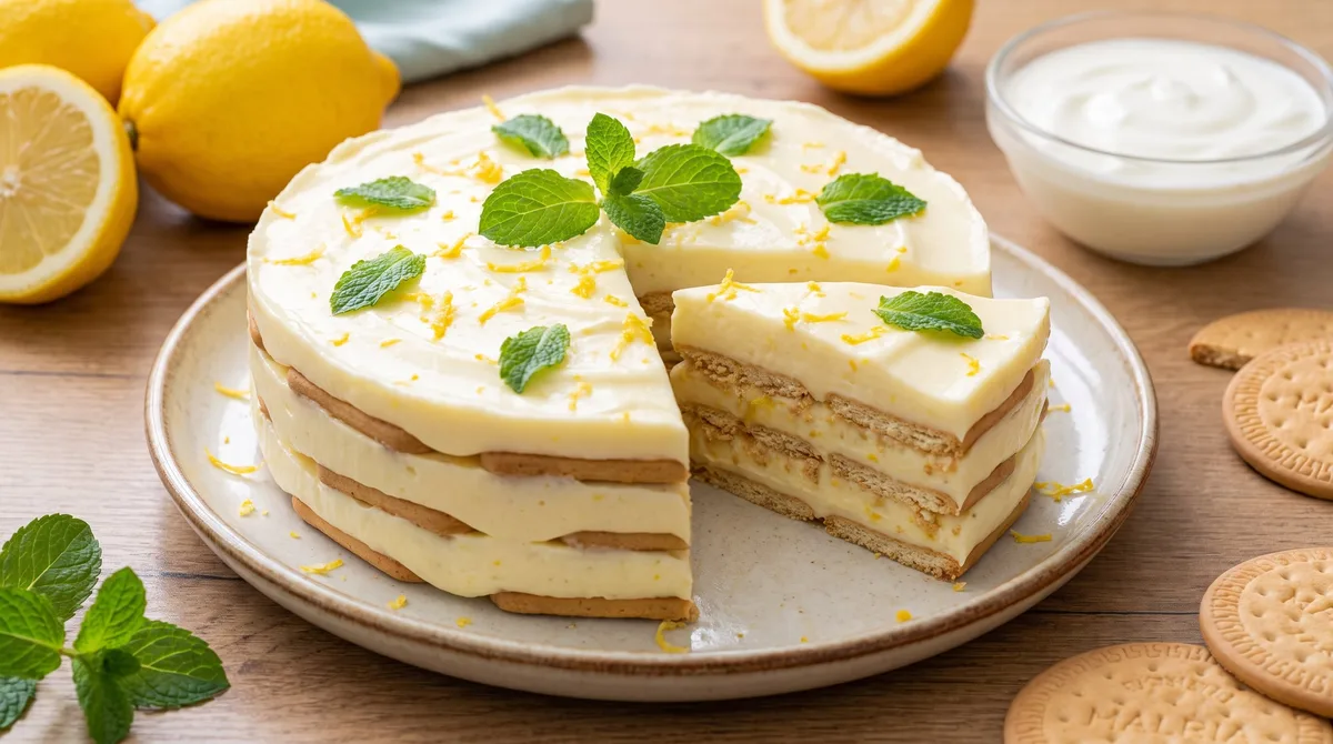 Receta de carlota de limón con yogurt griego: ideal para un antojo saludable y reducido en calorías