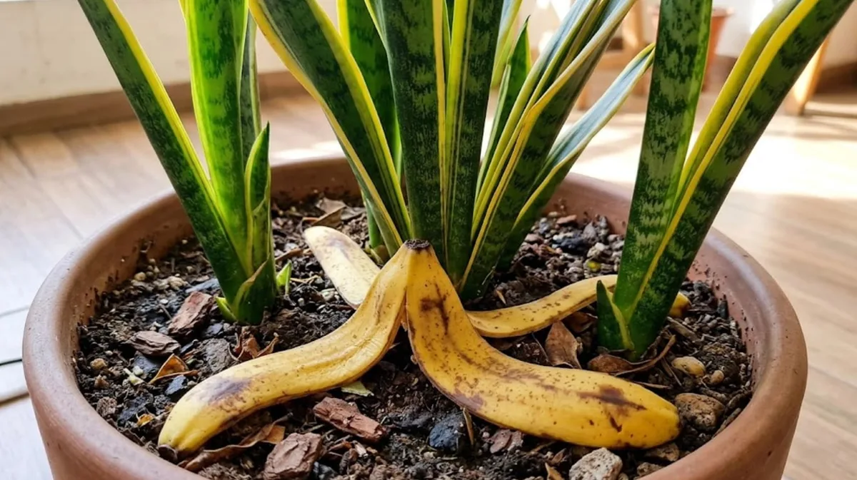 Poner cáscaras de banana en la maceta de la lengua de suegra: para qué sirve y por que lo recomiendan los jardineros