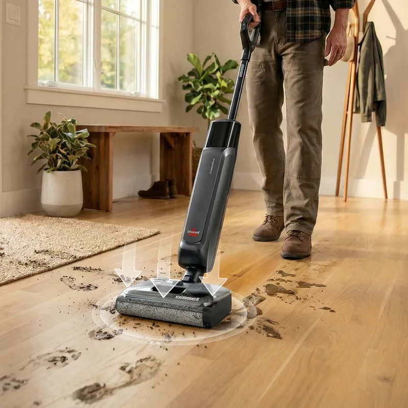 Actualité : Châssis entièrement inclinable et séchage à air chaud : Bissell rattrape enfin son retard sur la concurrence avec le CrossWave Reach Plus