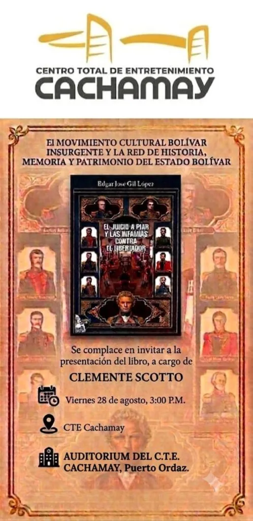 Presentarán el libro “Juicio a Piar y las Infamias contra el Libertador”