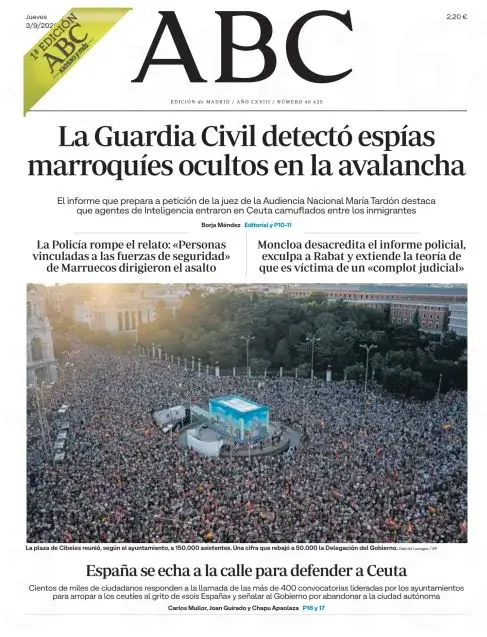 Portadas de la prensa internacional de jueves 3 de septiembre de 2026